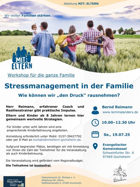 Stressmanagement In Der Familie, Workshop Mit Bernd Reimann, 19.07.25
